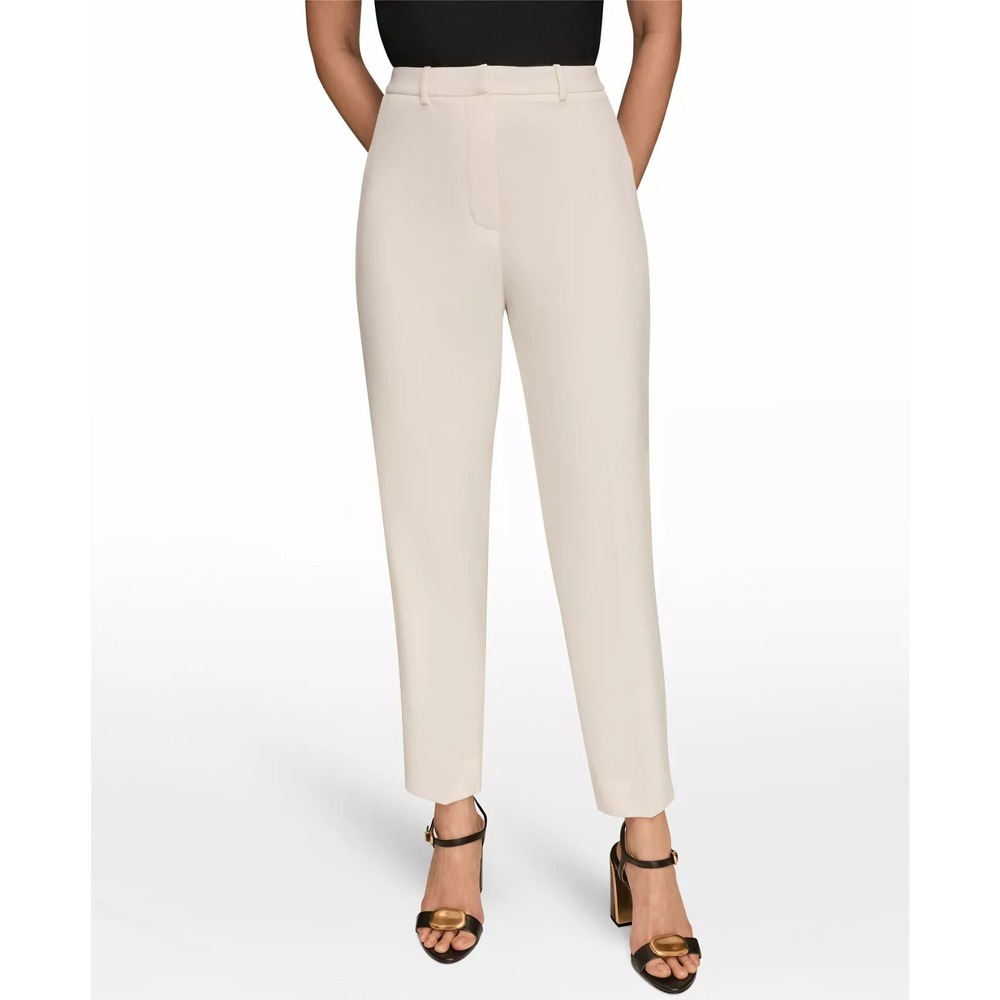 Donna Karan Women's Slim-Leg Ankle Pants Size 6 Cream